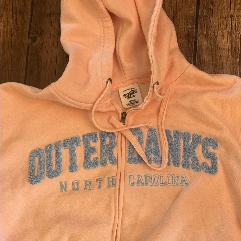Outer Banks Pink Zip Up Hoodie Sz M (worn twice)